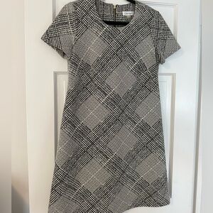 Calvin Klein Black and White Checkered Mini Dress